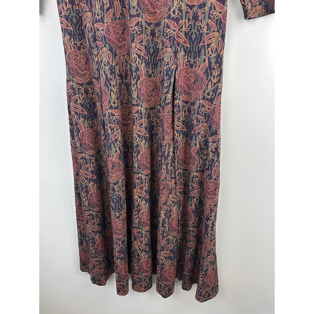 Soft Surroundings Alcott Dress Floral Maxi Slit Large Boho Western Jersey Soft - Picture 5 of 16